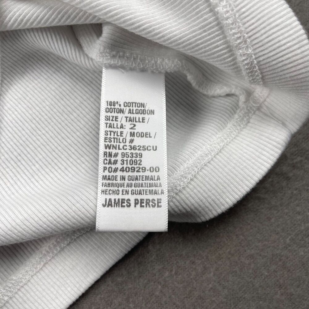 James Perse Ribbed White Tank Top - Picture 8 of 8